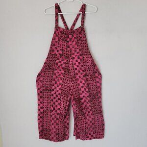NOA NOA Handmade Tribal Printed Wide-Leg Overalls Jumpsuit Rayon Pink